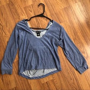 Wet Seal Cropped Hooded Top Blue